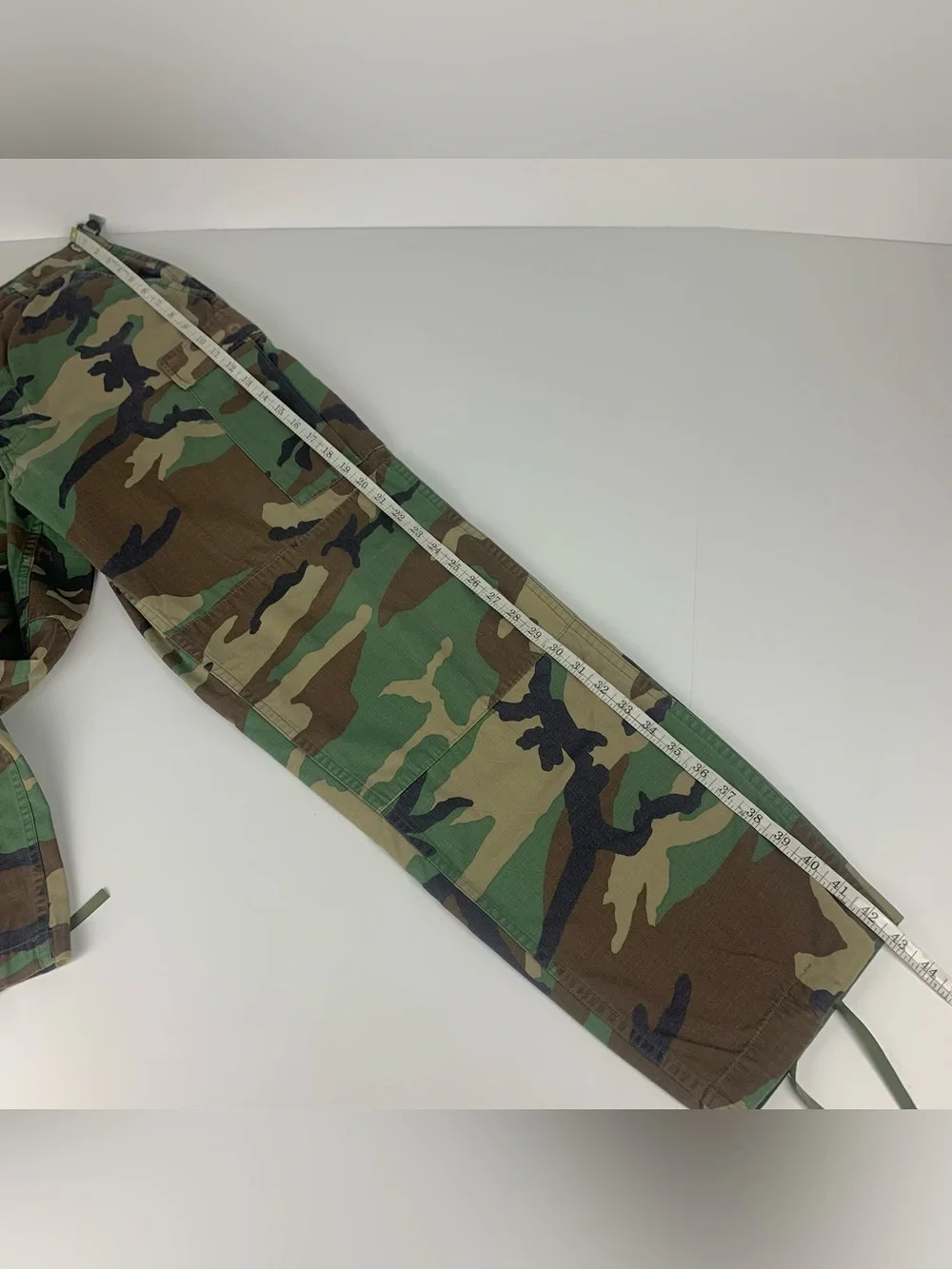US Army Camo Pants Camouflage Woodland Combat Trousers Military Medium Long